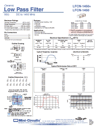 Datasheet LFCN-1450D+ manufacturer Mini-Circuits